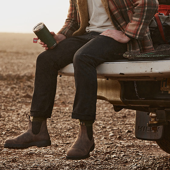 Rustic Brown Premium Leather Chelsea Boots, Men's Classics 585 - Blundstone Australia Rustic Brown Premium Leather Chelsea Boots, Men's Classics 585 - Blundstone Australia
