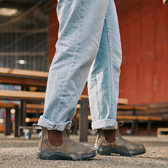 Wheat Nubuck Leather Safety Boots, XFoot Series 992 - Blundstone