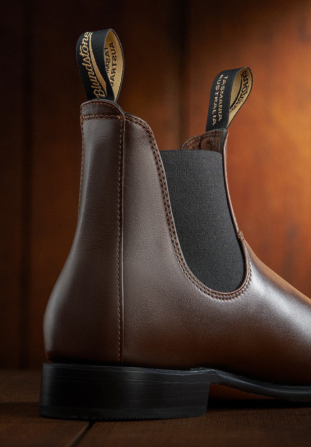 Brown Leather Chelsea Boots, Men's Heritage 155 - Blundstone Australia
