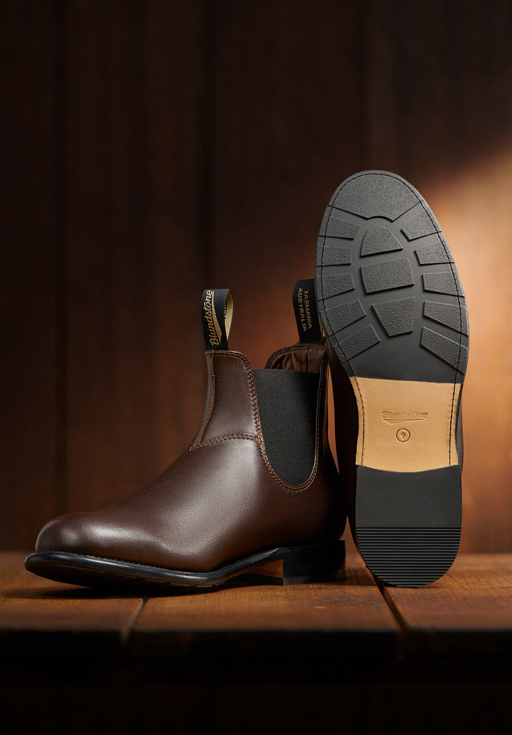Brown Leather Chelsea Boots, Men's Heritage 155 - Blundstone Australia