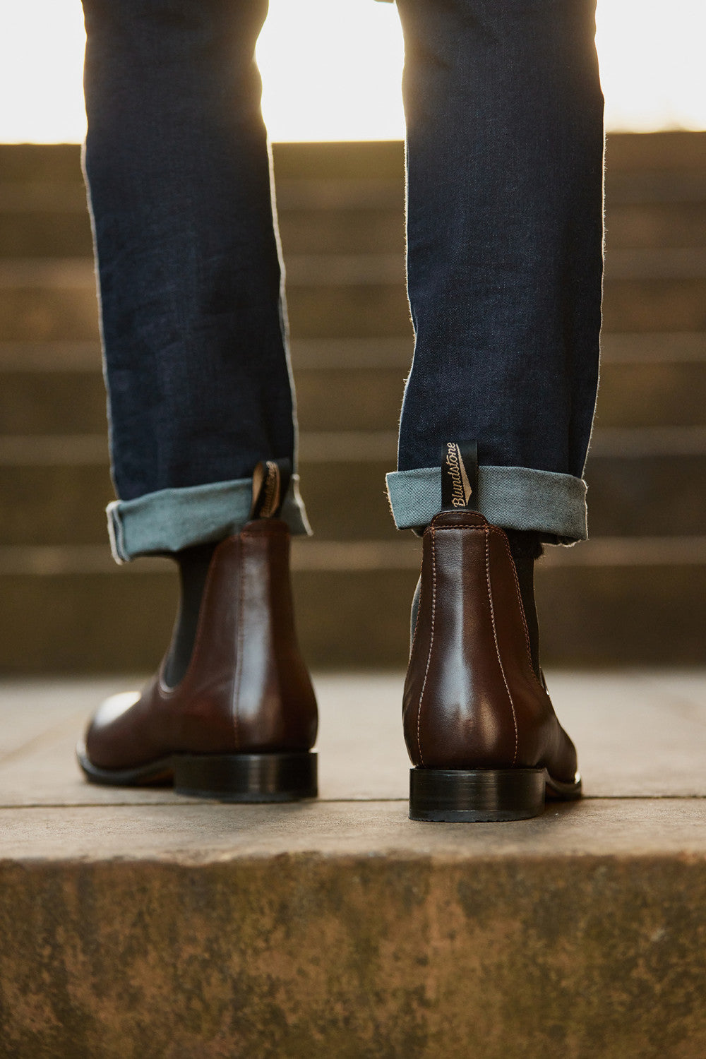 Brown Leather Chelsea Boots, Men's Heritage 155 - Blundstone Australia