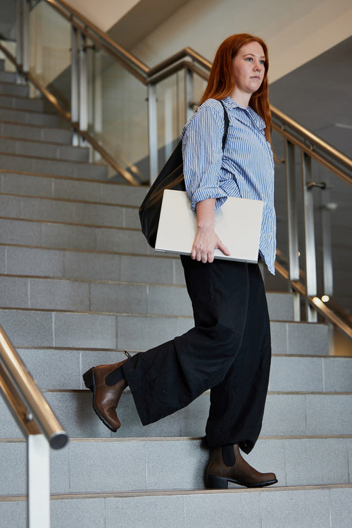 Lifestyle Women 5 image of Blundstone Women's Series #1673 in Antique Brown