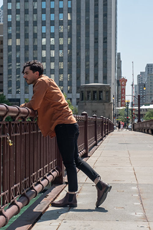 Lifestyle Men 7 image of Blundstone Men's Dress #1900 in Chestnut Brown