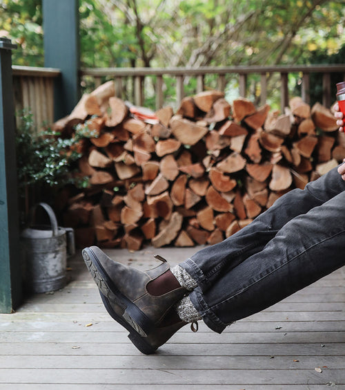 Lifestyle Men 10 image of Blundstone Men's Dress #1306 in Rustic Brown
