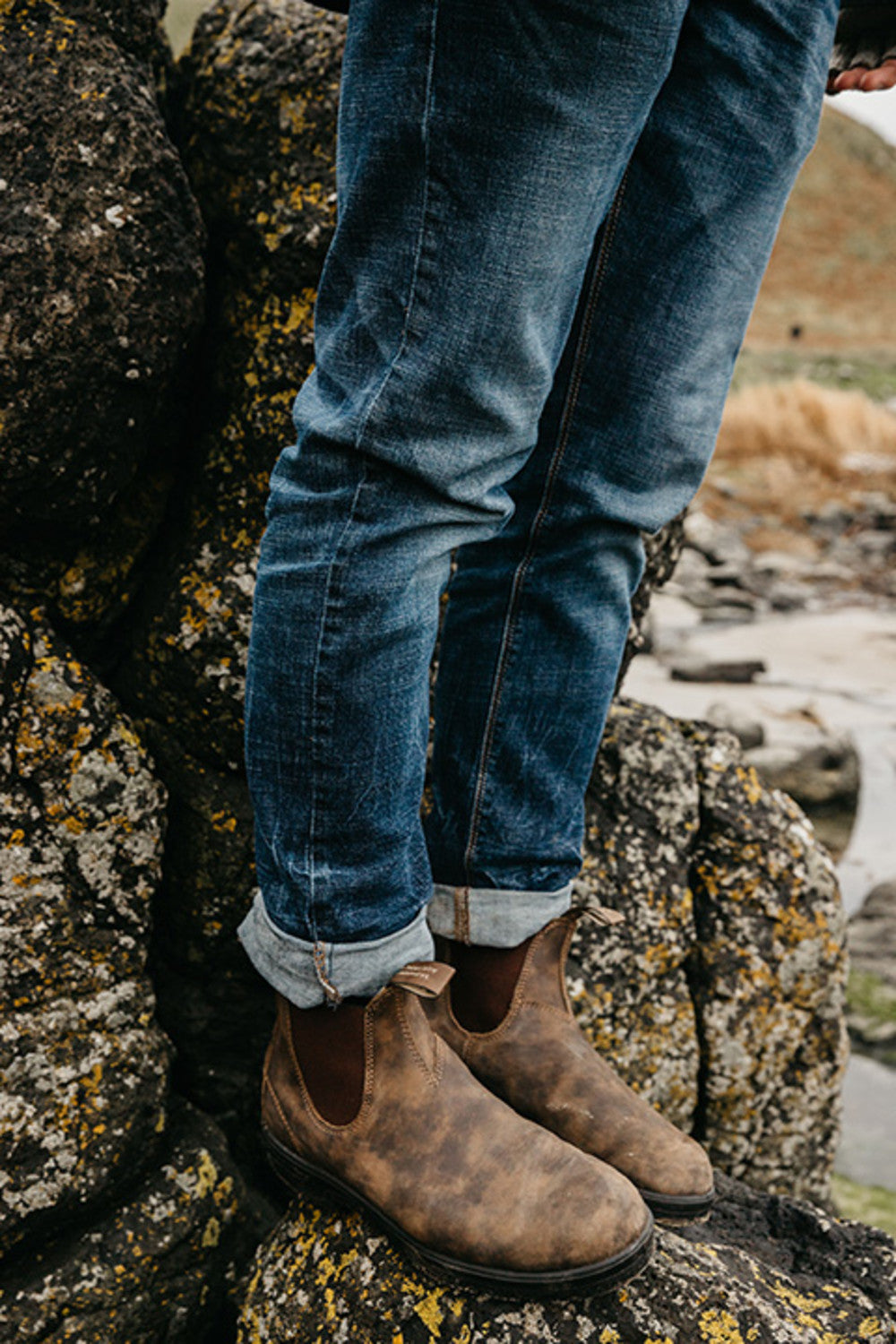 Rustic Brown Premium Leather Chelsea Boots, Men's Classics 585