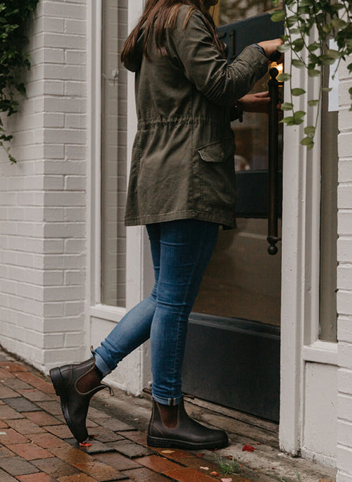 Lifestyle Women 4 image of Blundstone Women's Originals #500 in Stout Brown