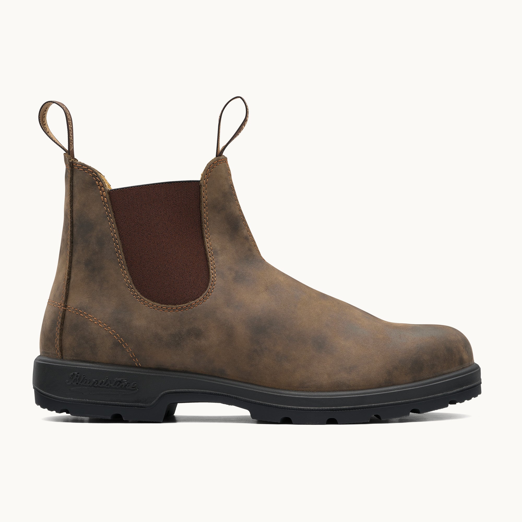 Blundstone 585 サイドゴアブーツ Rustic Brown UK4 Rustic Brown Premium Leather Chelsea Boots, Men's Classics 585