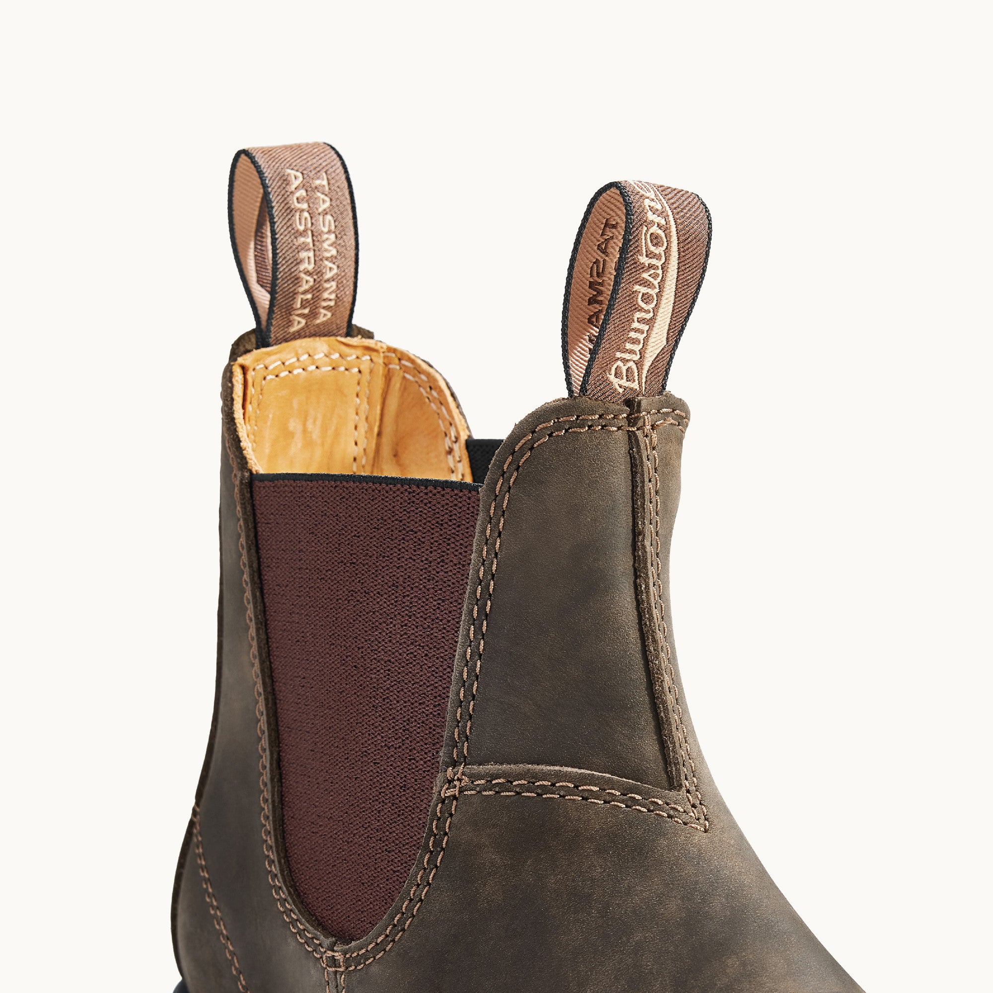 Rustic Brown Premium Leather Chelsea Boots, Men's Classics 585
