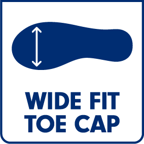 Wide fit toe cap