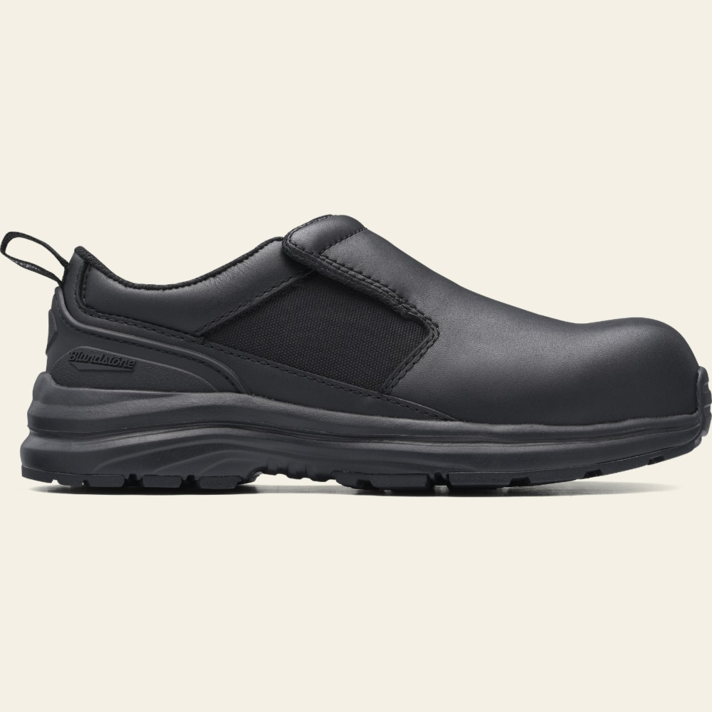 black slip on safety shoes