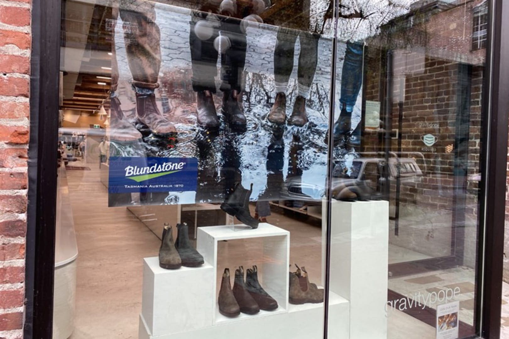 Blundstone Gravitypope Shopfront Displays Tin Shack, Canada