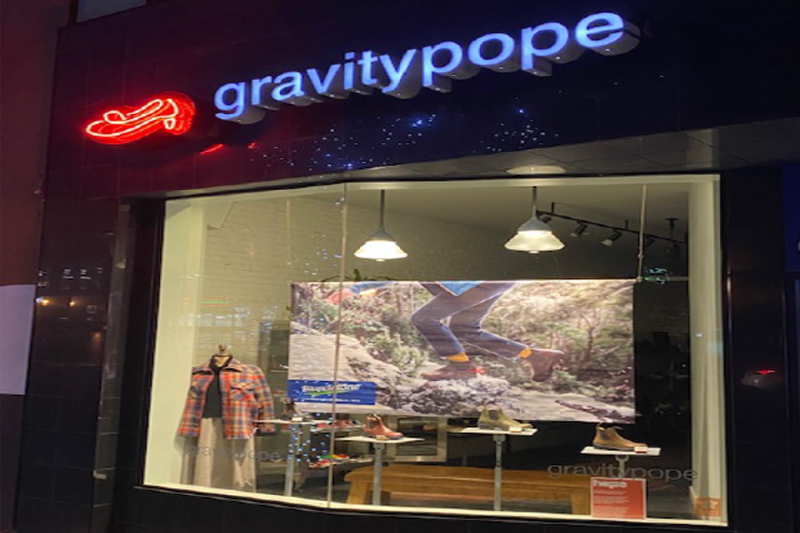 Blundstone Gravitypope Shopfront Displays Tin Shack, Canada